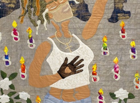 Quilted Chronicles: Comforters for a Fraught Era. Fiber Art by Jo-Ann Morgan